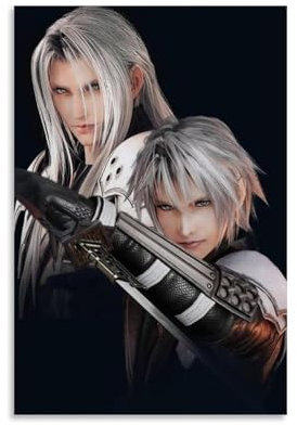 nuomesc Final Fantasy Sephiroth Game Poster Poster Dekorative Malerei Leinwand Wandkunst Wohnzimmer Poster Schlafzimmer Malerei 08x12inch(20x30cm)