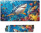 Groß Mauspad 60x30cm, Waterproof Gaming Mouse Pad Ocean Shark Mousepad, Mouse Pad XXL, Non-Slip Rubber Base, Soft Smooth Surface Extended Keyboard Desk Mat for Office Decor, Geschenke for Women B-383