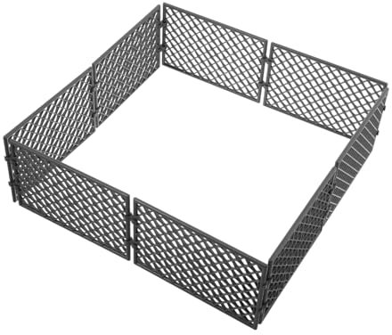 Toyvian 8stücke Miniaturzaun Modell Teilig Kunststoff Gefängniszaun Dekoration Für Szenenlayout Vielseitige Anwendung Für Miniaturgärten Und Militärszenen Stabil Und Sicher Tiefgrau