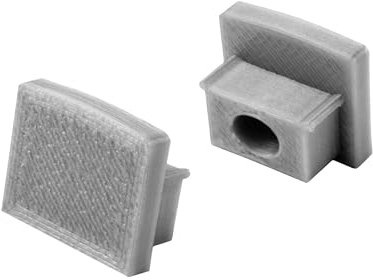 tktrading24 T77 LED Alu Premium Fliesenprofil 10mm silber 2x Endkappen