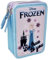 Disney Die Eiskönigin Be True To You Federmäppchen mit 3 Reißverschlüssen für die Schule, 44 Stück, Stifte und Farben, Filzstifte Giotto, blau, Frozen