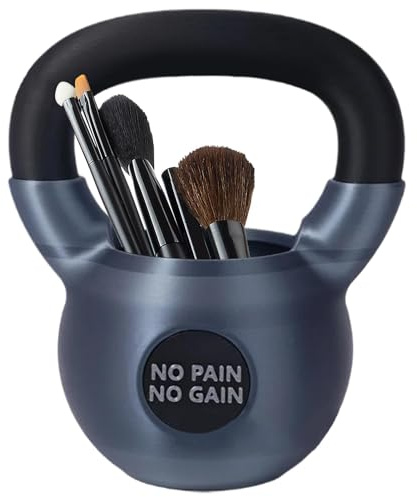 Kettlebell Pot à crayons - 18 x 15 x 8 cm - Design - Accessoire de bureau pour femmes, hommes, adultes, fans de fitness, salle de sport et de réception