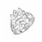 kkjoy Bague Fleur de Lotus en Acier Inoxydable Bague de Promesse Symbole de Yoga Bijoux Amulette pour Femme Charmante Dames (Argent)