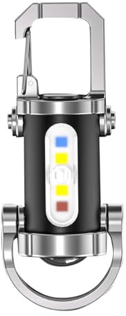 Super Bright Mini Key Ring Flashlight – New Rechargeable Torch With Side Light & Phone Charger Lightweight And Portable For Outdoor Camping And Daily Carry Ygj569 (Black, 9cmx4cm)