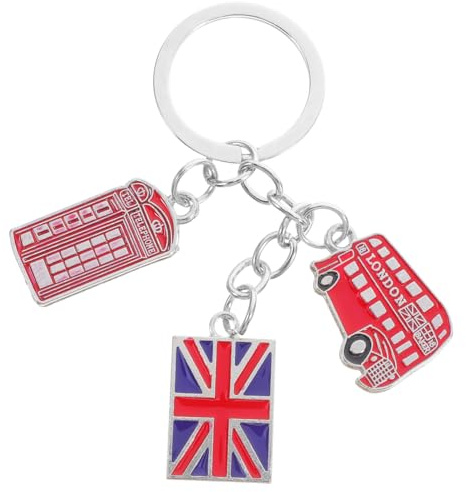 Beavorty Lot De 4 Porte-Clés Souvenirs Britanniques Porte-Clés Tour Eiffel Et Décoration Pour Sac Pendentif Sac Et - Rétro Pour Portefeuille Cadeau