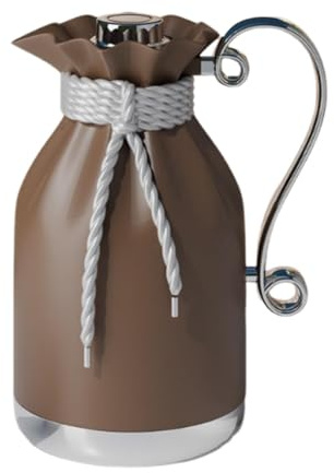 Colcolo Carafe à café, théière, 950 ml, isotherme, bouilloire en verre, arabe, pour la maison, les réunions, les, les vacances, le, Brun