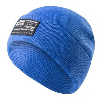 Camp David Herren Rippstrickmütze mit Label Patch Power Blue, None