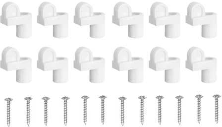 Fensterschutzgitter Halteclips,12 Stück Hochbelastbare Sicherheitsbefestigung Mit Schrauben - Sicherer Fensterhalter für Winterstürme - Für Haushalt Wohnheim Wohnung Schlafzimmer Wohnzimmer