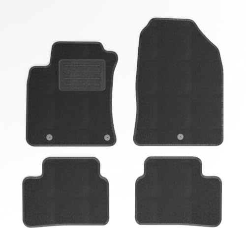 Mats4all Textil Fussmatten Passend für Hyundai i30 2020-> | rutschfest | Mit Verstärkung | 4-teilig | Autoteppiche | Teppich-Set