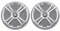 Rockville Pair RMSTS80S 8 1000w Waterproof Marine Boat Speakers 2-Way, Silver