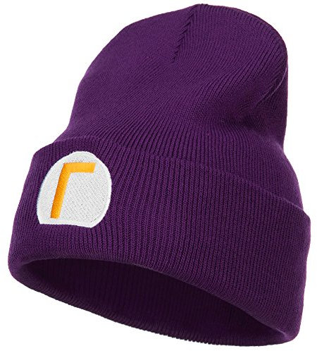 e4Hats.com Mario Luigi Wario Waluigi Long Beanie - Violett - Einheitsgröße