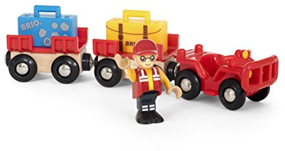BRIO 33893 Flughafen-Gepäckwagen Zubehörteil Holzeisenbahn