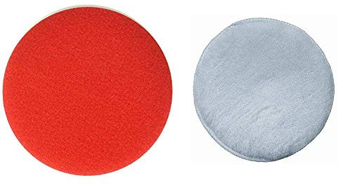 Bosch Professional Polierschwamm für Exzenterschleifer (Ø 130 mm) & DIY Lammwollhaube (für Exzenterschleifer verschiedene Materialien, Ø 125 mm, mit Klettsystem)
