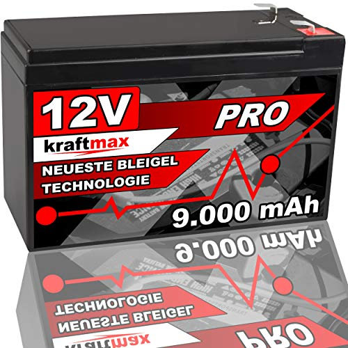 kraftmax Industrial Pro - Batería de plomo (12 V/9 Ah)