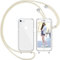 Nupcknn Handykette für iPhone 7/8/SE 2020/2022 Hülle mit Band,Dünn Transparent Handyhülle (Abnehmbar) Necklace mit Kordel zum Umhängen Kameraschutz Handy Kette Stossfest Schutzhülle (Beige, 4.7)