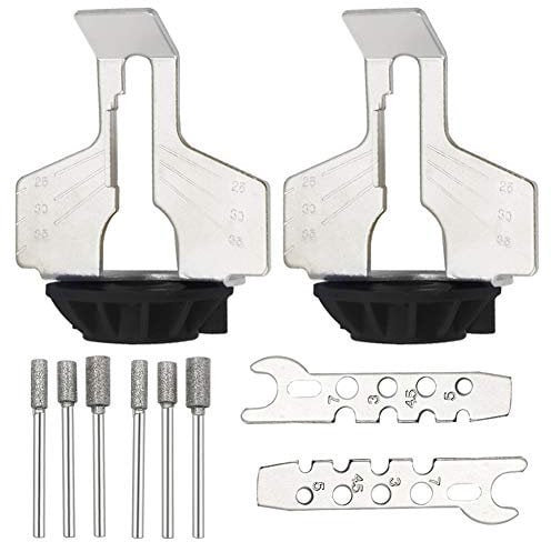 Mesee 2 Packs Chainsaw Sharpening Attachment Kit, Chains Saw Sharpener Guide Drill Adapter Electric Grinder Sharpening Polishing Rotary Tool Accessory Set