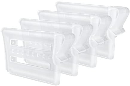 Andiker Kühlschrank Trennwände, 4 Stück, Verstellbare Kühlschrank Organizer, Kunststoff Schubladentrenner Halten das Regal Ordentlich für Zuhause, Küche, Büro (Transparent)
