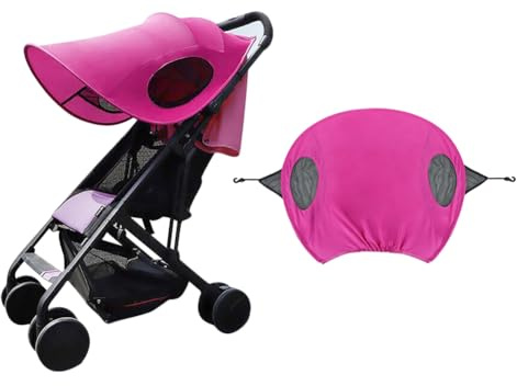 Kinderwagen Universal Sonnensegel Höchst UV Schutz Sonnenblende Buggy Sonnenschirm Babywagen Sonnenschutz Spoprtwagen Faltbar Sonnendach mit Verstellbarem Riemen Seitenschutz Anti Sonnen Kinderwagen