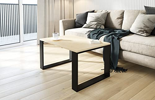 AKKE Couchtisch Wohnzimmertisch Beistelltisch Tisch Für Wohnzimmer Ahorn 60 x 60 x 55
