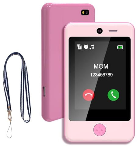 PTHTECHUS - Kids SmartPhone, Mobile Phones for Kids with Two-way Talk Game Music, phones for 5-11 age kids real phones