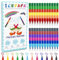 ICEPAPA, Pastelli a cera impilabili per bambini, 24 pezzi, Totale 12 colori, ideali come regalini compleanno bambini invitati