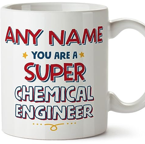 MUGFFINS Tazas Personalizadas para INGENIERA QUÍMICA - En Inglés - You Are Super - 11 oz / 330 ml - Regalo Personalizable original y divertido