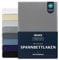 Dreamzie Premium Spannbettlaken 90x200 cm, Spannbetttuch für Dicke Matratzen bis zu 22 cm, Bettlaken 100% Jersey Baumwolle, 150 g/m², Oeko-TEX Zertifiziert - Anthrazit