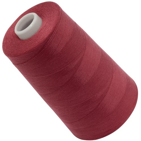 AERZETIX - C72397 - Nähgarnkonus 120 (40/2) 4000 m - aus polyester - konfektion, kurzwaren, garn, kordel, schnur, nähen, kleidung, faden - farbe rot - weinrot - hell