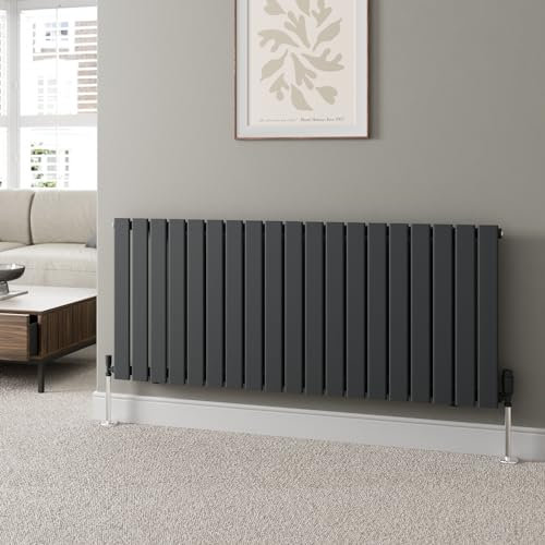Radiant Living Designer Radiator Anthracite Horizontal Single Flat Panel Rads 600x1440mm