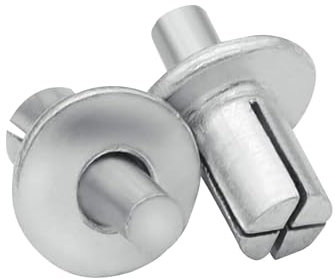 Aiwaiufu 120 Pcs Expansion Aluminum Rivets, Hammer Drive Rivets, Aluminum Core Rivets with Round Head, Knock Type Aluminum Rivets, Aluminum Blind Rivet