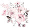 Adesivi Murali Fiori Peonia, Adesivi Murali Fiori Rosa, Fiore Adesivo Da Parete Decorazione Per Soggiorno, Adesivi Murali per Camera Da Letto, Decorazione Murale Soggiorno, 44x42cm