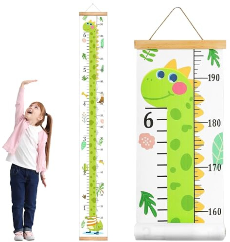 CATOR Kinder Messlatte, Größenmesser für Kinder, Massband Kinder, Baby-Wachstumstabelle, Wandbehang-Wachstumstabelle, Dekoration Kinderzimmer, Messlineal für Babys, Mädchen, Jungen