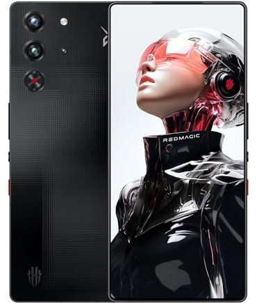 REDMAGIC 10S Pro 144Hz Smartphone Gaming, 5G Android Téléphone Portable, 12GB RAM+256GB ROM, Snapdragon 8 Elite Leading Version, 6.85 1.5K AMOLED Écran, FHD+, 50MP Caméra Nightfall