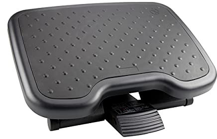 ABN-FINEST Office Foot Rest Under Desk Adjustable Height Footrest Leg Rest Footstool Ergonomic Computer Home Gaming Living Room Chair Accessories Portable Feet Support Stand