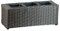 Handmade Poly Rattan Mini Tri-Pot Trough Planter Brown Poly Rattan Planter & 3 Insert Pots - 18cm (H) x 48cm (W) x 18cm (D) - Suitable for Indoor and Outdoor use - Single Pot