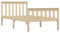 vidaXL Massivholz Bettgestell Bett Massivholzbett Holzbett Kiefernholz Einzelbett Futonbett Bettrahmen Lattenrost Schlafzimmer Helles Holz 100x200 cm