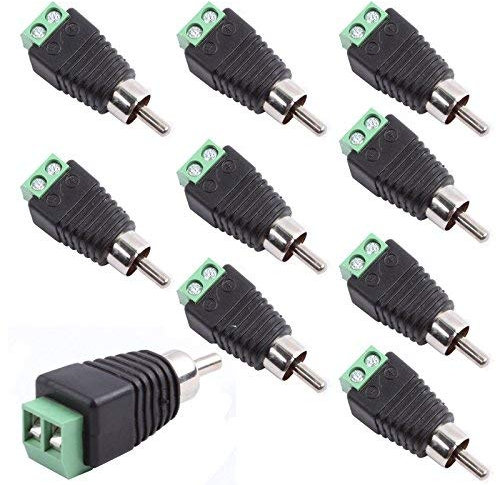 Vite RCA Phono maschio femmina a adattatore per connettore audio/video a vite AV (connettore maschio da 10)