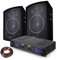 SkyTec - DJ Lautsprecher Set, Mobile PA Anlage Komplettset, 500 Watt, DJ Set Komplett, 2X Vonyx SL10 Lautsprecher 8Ohm,10 Zoll, 1x SkyTex SPL-500EG PA Verstärker, PA System, DJ Anlage für Beginner
