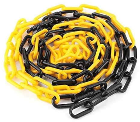 SNS SAFETY LTD Kunststoffkette Absperrung 6 mm (Gelb Schwarze, 25 Meter)