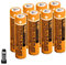 HHR-55AAABU NI-MH Rechargeable Batteries for Panasonic, 550mAh 1.2V AAA Battery for BT Cordless Phone, Pack of 8