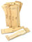 PZ 50 bis Posate in Legno FORCHETTA Coltello E TOVAGLIOLO IMBUSTATE in Busta 100% Carta