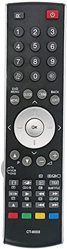 ALLIMITY CT-8003 sub CT-8002 Télécommande Remplacer pour Toshiba TV REGZA 32XV505DG 37XV500A 42XV500A 46XV500A 20WLG65G 27WLG65G 32AV554D 32WL66 42AV504D 37AV555D 17WLT56B 20WLT56B 27WLT56/B