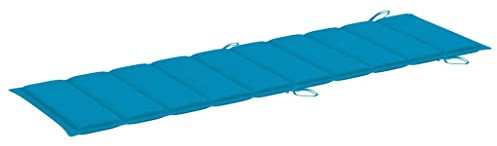vidaXL Coussin de Chaise Longue, Coussin de Bain de Soleil, Coussins de Transat, Coussin pour Chaise de Jardin Patio Extérieur Arrière-Cour, Bleu 186x58x4 cm Tissu Oxford