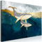 decomonkey Bilder Tiere 60x40 cm 1 Teilig Leinwandbilder Bild auf Leinwand Vlies Wandbild Kunstdruck Wanddeko Wand Wohnzimmer Wanddekoration Deko Wale unter Wasser Kinderzimmer Himmel Meer Blau