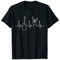 E-Gitarre und Pommesgabel Herzschlag Design für Heavy Metal T-Shirt