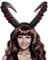 JSRHEEM Königin Hörner Kopfschmuck, Teufel Hörner Haarreifen, Halloween Stirnband, Halloween Kopfschmuck Damen für Kinder Erwachsene Karneval Halloween Party Kostüm Haarschmuck Stirnband