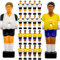 eyepower 22 Tischkicker Figuren 13mm - Deutschland vs. Brasilien - Tisch Fussball Kicker Figuren - Tisch Fussballspiel Zubehör Fußball Kickertisch Ersatzteile Tischfussball Figuren Kicker Tisch