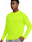 Zengjo Long Sleeve Running Shirt Men Quick Dry(Neon Yellow,M)