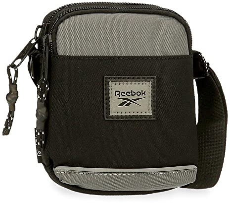 Reebok Dexter Umhängetasche Zwei Fächer Schwarz 12x16x3,5 cm Polyester