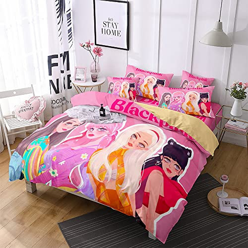 Zbeiba Bettwäsche 135x200 cm,3D Digital Print Kinder Bettwäsche Set Jungen & Mädchen Bettbezug und Kissenbezug(pk2B10,135x200+2 * 80x80)